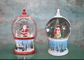 Kardan Adam Ve Noel Babalı Işıklı Müzikli Kar Küresi Alk3183 - 1