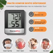 ThermoPro TP49B Mini Iç Mekan Dijital Sıcaklık ve Nem Ölçer Termometre 2 Adet - 4