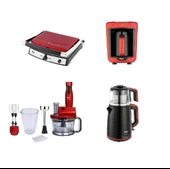 Fakir Mutfak Seti / Elektrikli Çeyiz Seti 4Lü Avantaj Plus Set Rogue/Mat Kırmızı - 1
