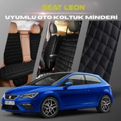 Seat Leon Siyah Renk Tay Tüyü Cepli & Terletmez Sırtlı Oto Koltuk Minder Seti - Koltuk Koruma Kılıfı (ÖN & ARKA TAM SET) thumbnail 1