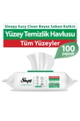 Sleepy Easy Clean Beyaz Sabun Katkılı Yüzey Temizlik Havlusu 100 Adet - 1