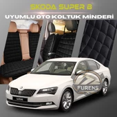 Skoda SuperB Siyah Renk Tay Tüyü Cepli & Terletmez Sırtlı Oto Koltuk Minder Seti - Koltuk Koruma Kılıfı (ÖN & ARKA TAM SET) thumbnail 1