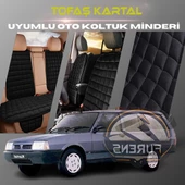 Tofaş Kartal Siyah Renk Tay Tüyü Cepli & Terletmez Sırtlı Oto Koltuk Minder Seti - Koltuk Koruma Kılıfı (ÖN & ARKA TAM SET) thumbnail 1