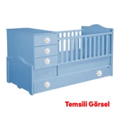 Mobilya Plastik Papatya Gülücüklü Beyaz Renk Çoçuk Odası Dolabı Kapak Kulpu Çekmece Kulbu 5 ADET thumbnail 3