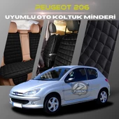 Peugeot 206 Siyah Renk Tay Tüyü Cepli & Terletmez Sırtlı Oto Koltuk Minder Seti - Koltuk Koruma Kılıfı (ÖN & ARKA TAM SET) thumbnail 1