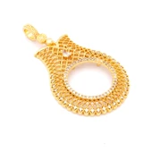 Altın Kaplama Lale Model Çeyrek Çerçeve Kolye Ucu TGR-442 thumbnail 3