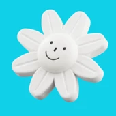 Mobilya Plastik Papatya Gülücüklü Beyaz Renk Çoçuk Odası Dolabı Kapak Kulpu Çekmece Kulbu 5 ADET thumbnail 6