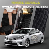 Toyota Corolla Siyah Renk Tay Tüyü Cepli & Terletmez Sırtlı Oto Koltuk Minder Seti - Koltuk Koruma Kılıfı (ÖN & ARKA TAM SET) thumbnail 1