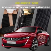 Peugeot 508 Siyah Renk Tay Tüyü Cepli & Terletmez Sırtlı Oto Koltuk Minder Seti - Koltuk Koruma Kılıfı (ÖN & ARKA TAM SET) thumbnail 1