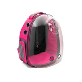Cattie Yeni Şeffaf Taşıma Sırt Çantası Pembe 25X30X40 CM thumbnail 1