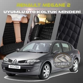Renault Megane 2 Siyah Renk Tay Tüyü Cepli & Terletmez Sırtlı Oto Koltuk Minder Seti - Koltuk Koruma Kılıfı (ÖN & ARKA TAM SET) thumbnail 1