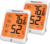 ThermoPro TP53 Termometre İç Mekan Dijital Isı ve Nem Ölçer - 2 Adet - 1