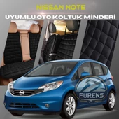Nissan Note Siyah Renk Tay Tüyü Cepli & Terletmez Sırtlı Oto Koltuk Minder Seti - Koltuk Koruma Kılıfı (ÖN & ARKA TAM SET) - 1