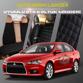 Mitsubishi Lancer Siyah Renk Tay Tüyü Cepli & Terletmez Sırtlı Oto Koltuk Minder Seti - Koltuk Koruma Kılıfı (ÖN & ARKA TAM SET) thumbnail 1