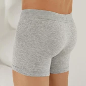 Şahinler E031 Erkek Likralı Boxer Külot 2Beyaz-2Siyah-2Gri XXL - 5