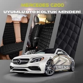 Mercedes C200 Siyah Renk Tay Tüyü Cepli & Terletmez Sırtlı Oto Koltuk Minder Seti - Koltuk Koruma Kılıfı (ÖN & ARKA TAM SET) thumbnail 1