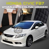 Honda Civic FB7 Siyah Renk Tay Tüyü Cepli & Terletmez Sırtlı Oto Koltuk Minder Seti - Koltuk Koruma Kılıfı (ÖN & ARKA TAM SET) thumbnail 1