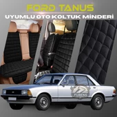 Ford Tanus Siyah Renk Tay Tüyü Cepli & Terletmez Sırtlı Oto Koltuk Minder Seti - Koltuk Koruma Kılıfı (ÖN & ARKA TAM SET) thumbnail 1