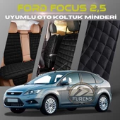 Ford Focus 2.5 Siyah Renk Tay Tüyü Cepli & Terletmez Sırtlı Oto Koltuk Minder Seti - Koltuk Koruma Kılıfı (ÖN & ARKA TAM SET) thumbnail 1