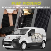 Fiat Fiorino Siyah Renk Tay Tüyü Cepli & Terletmez Sırtlı Oto Koltuk Minder Seti - Koltuk Koruma Kılıfı (ÖN & ARKA TAM SET) thumbnail 1