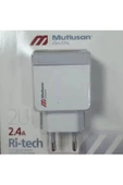 Mutlusan Ri-tech 2li Usb Şarj Adaptörü Fişli (2.4A) - 2