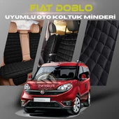 Fiat Doblo Siyah Renk Tay Tüyü Cepli & Terletmez Sırtlı Oto Koltuk Minder Seti - Koltuk Koruma Kılıfı (ÖN & ARKA TAM SET) thumbnail 1
