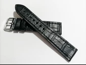 Fado&Her Saate Uyumlu Hakiki  Dana  Derisi  Saat Kordonu 20   mm ( 124 )  siyah thumbnail 1