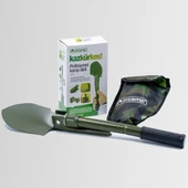 Orcamp OUT-4100 Katlanabilir Metal Kazma Kürek Seti - Pusula - Testere - Şişe Açacağı ( Açık hali 41,5 cm) - 1