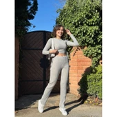 Lucky Life Kadın Yandan Bağlamalı Geniş Paçalı Fitil Kaşkorse İkili Takım thumbnail 7