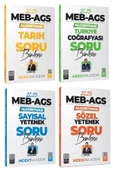 İndeks Akademi 2025 MEB-AGS Algoritması Sözel+Sayısal Yetenek+Tarih+Türkiye Coğrafyası Soru Bankası 4 lü Set - 1