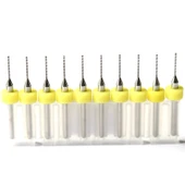 Pcb Matkap Ucu 0.4 mm Tungsten Mikro Karbür 10lu 18 Shank Spiral Flüt thumbnail 5