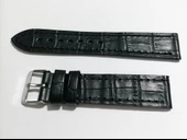 Fado&Her Saate Uyumlu Hakiki  Dana  Derisi  Saat Kordonu 20   mm ( 124 )  siyah thumbnail 2