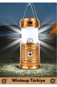 Kompakt Enerji Tasarruflu Asma Aparatlı Güneş Enerjili Çok Fonksiyonlu Outdoor Kamp Feneri El Feneri - 5