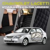 Chavrolet Lacetti Siyah Renk Tay Tüyü Cepli & Terletmez Sırtlı Oto Koltuk Minder Seti - Koltuk Koruma Kılıfı (ÖN & ARKA TAM SET) thumbnail 1