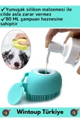 Özel Yumuşak Cilde Zararsız Masaj Etkili Şampuan Hazneli Evcil Hayvan Kedi Köpek Banyo Yıkama Kesesi - 2