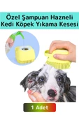 Özel Yumuşak Cilde Zararsız Masaj Etkili Şampuan Hazneli Evcil Hayvan Kedi Köpek Banyo Yıkama Kesesi - 1
