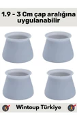 Kayma Çizilme Gürültü Önleyici Mobilya Masa Sandalye Zemin Koruyucu Silikon Pabuç Ayak Kılıfı 60Adet - 4