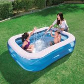 POMPA+ÖRTÜ Seçenekli,Bestway 12819 Şişme Aile Havuz 211x132x46cm - 2