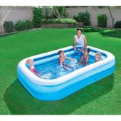 POMPA+ÖRTÜ Seçenekli,Bestway 12819 Şişme Aile Havuz 211x132x46cm - 4