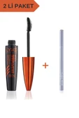 Exceptional Fan Effect & Curl Maskara - Yelpaze Etkili ve Kıvrım Veren Maskara 173 So Brown Ink Pen Eyeliner - 1