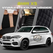 Bmw X5 Siyah Renk Tay Tüyü Cepli & Terletmez Sırtlı Oto Koltuk Minder Seti - Koltuk Koruma Kılıfı (ÖN & ARKA TAM SET) thumbnail 1