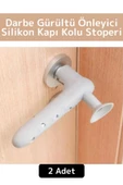 Premium Yüksek Kaliteli Darbe Hasar Gürültü Önleyici Anti Çarpışma Silikon Kapı Kolu Stoperi 2 Adet - 1