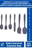 Özel Seri Gıda Sınıfı BPA İçermeyen Mutfak Yemek Hazırlık Pratik 6 Parça Silikon Spatula Fırça Seti - 2