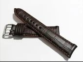 Fado&Her Saate Uyumlu Hakiki  Dana  Derisi  Saat Kordonu 20   mm ( 128 )  kahverengi thumbnail 1