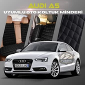 Audi A5 Siyah Renk Tay Tüyü Cepli & Terletmez Sırtlı Oto Koltuk Minder Seti - Koltuk Koruma Kılıfı (ÖN & ARKA TAM SET) thumbnail 1