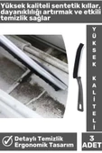 Yüksek Kaliteli Derz İnce Ergonomik Mutfak Banyo Lavabo Otomobil Detaylı Temizlik Fırçası 3 Adet - 2