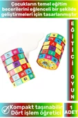 Okul Öncesi Kompakt İnteraktif Matematik Toplama Çıkarma Çarpma Bölme Dört İşlem Eğitici Oyun Küpü - 2