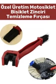 Özel Seri Yüksek Kaliteli Ergonomik Sert Dayanıklı Kıl Bisiklet Motosiklet Zinciri Temizleme Fırçası - 1