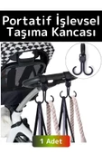Premium Kompakt Poşet Taşıma Bisiklet Bebek Arabası Askısı Çok İşlevli Portatif Taşıma Kancası 1 Adt - 1