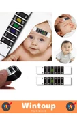 Özel Üretim Tüm Yaşlar İçin Uygun Şerit Bükülebilir Tek Kullanımlık Çocuk Bebek Ateş Ölçer 4 Adet - 4